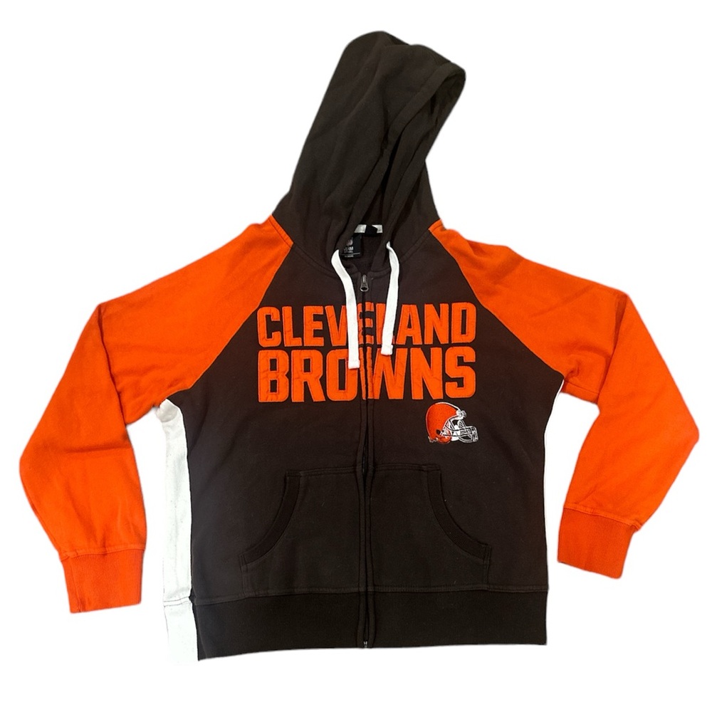 Vintage Cleveland Browns Zip-Up Women's Sweatshirt Size XL